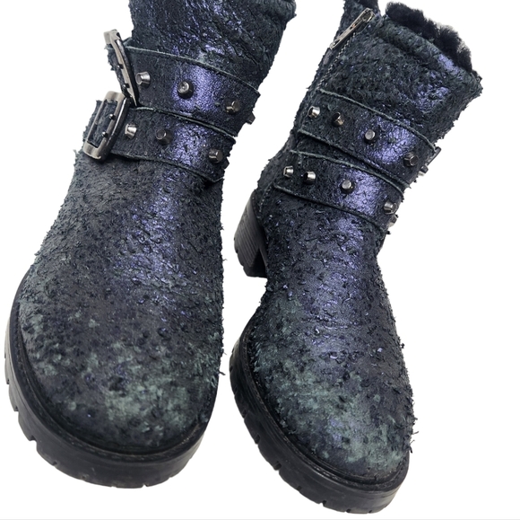 ROSS & SNOW Stefana Distressed Indigo Moto Boot - Picture 4 of 13